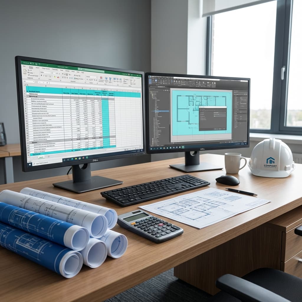 Construction cost estimation workspace